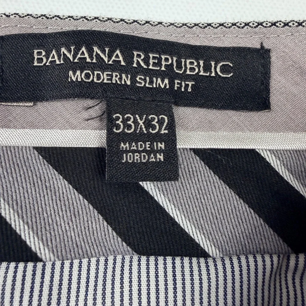 Banana Republic Dress Pants Mens 33x32 Light Grey Excellent Modern Slim Fit‎